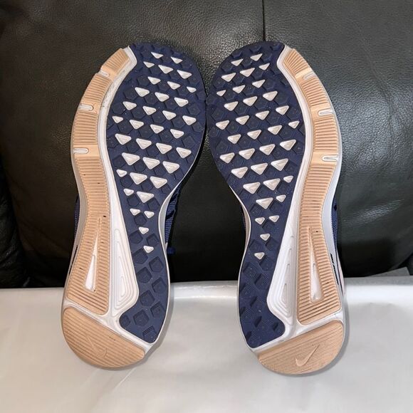 NIKE 9.5 Run Swift Women’s Heather Indigo Blue Knit White Running Sneakers - Picture 7 of 11